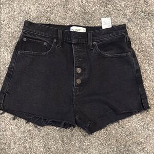 Abercrombie & Fitch Black High Waist Shorts